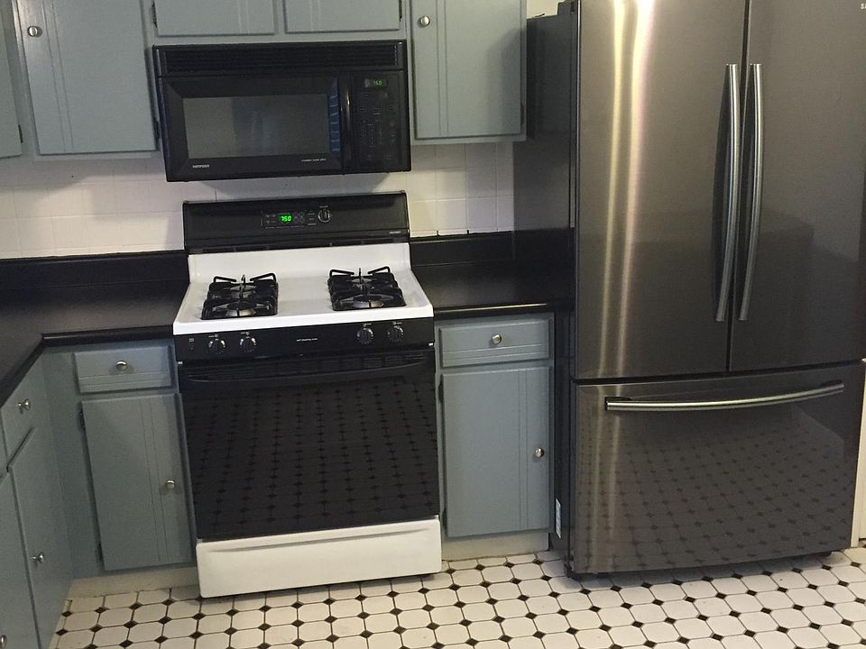 Kitchen with new fridge 
