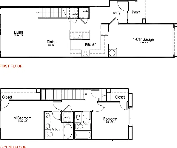 Plan 2B | 2Bd2Ba | 1,231SF Plan 2B | 2Bd2Ba | 1,231SF