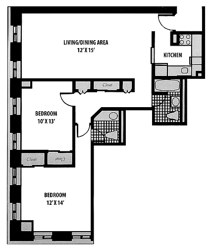 Floor plan 2 Bed