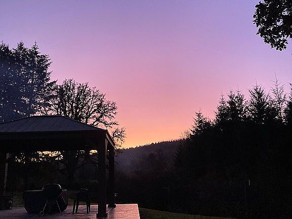 Creek side sunset