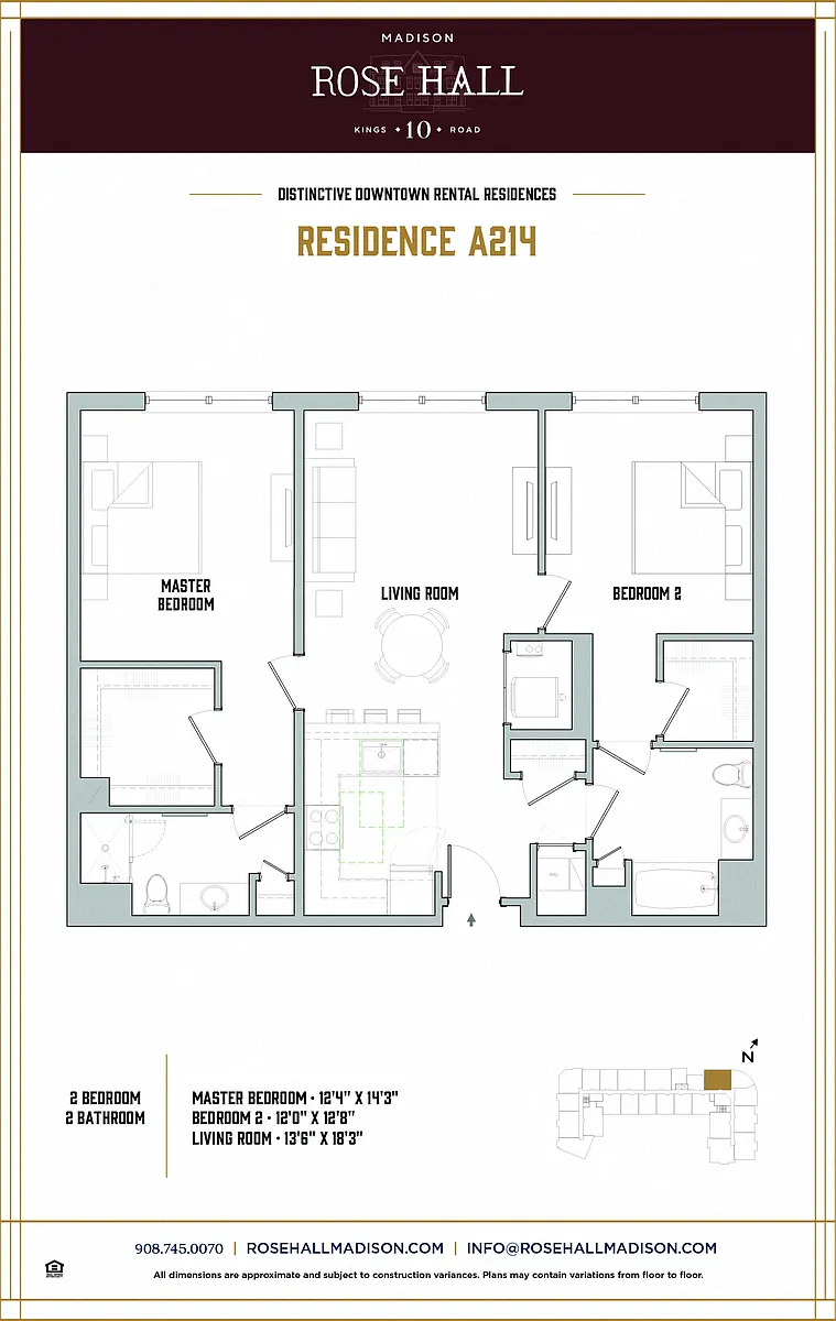 Floor plan 2 Bed 2 Bath