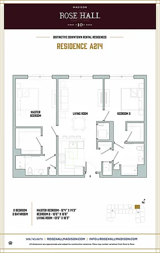 Floor plan 2 Bed 2 Bath