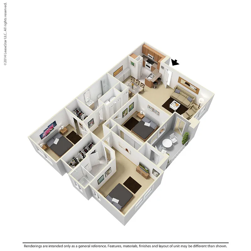 Floor plan 3 Bedroom - C1
