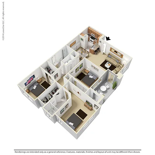 Floor plan 3 Bedroom - C1