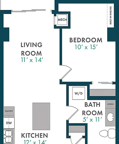 Floor Plan L5 | Domain | Apartments in Madison, WI Floor Plan L5 | Domain | Apartments in Madison, WI