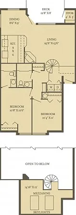 Platinum - 2/2 with Loft - 1,170 SF Platinum - 2/2 with Loft - 1,170 SF