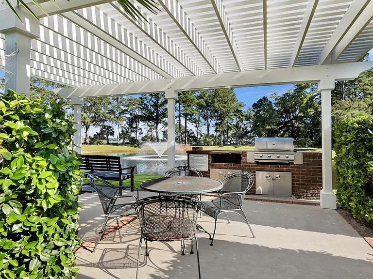 Grilling station outside of building 5