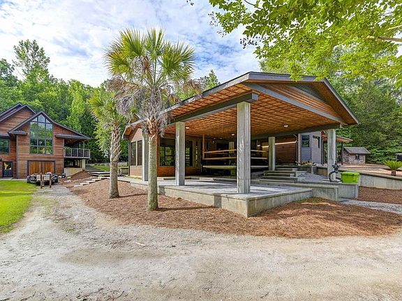 Main house with custom patio.
