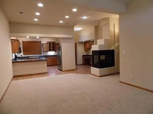 View from dining/living room toward kitchen.