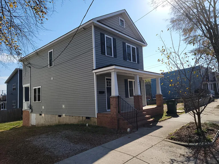 Driveway and front of house