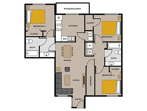 Floor plan 3A