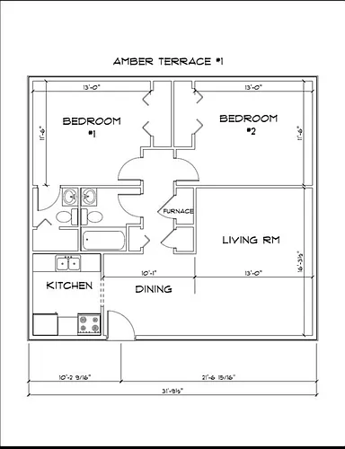 Floor plan Amber Terrace 2bed