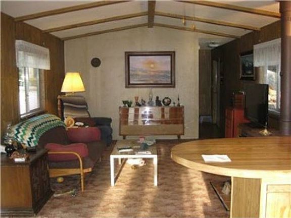 open living/kitchen area