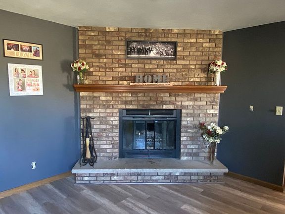 Living room with wood FP