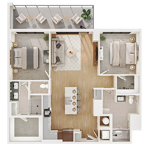 Floor plan B1 Upgraded