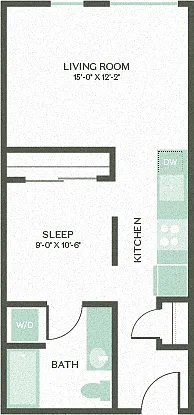 Floor plan Live Work Open One Bed 1