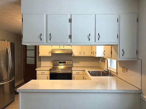View of kitchen from dining area.