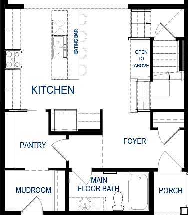 Blackline drawing of the Columbia 2 - 24 model by Brookfield Residential
