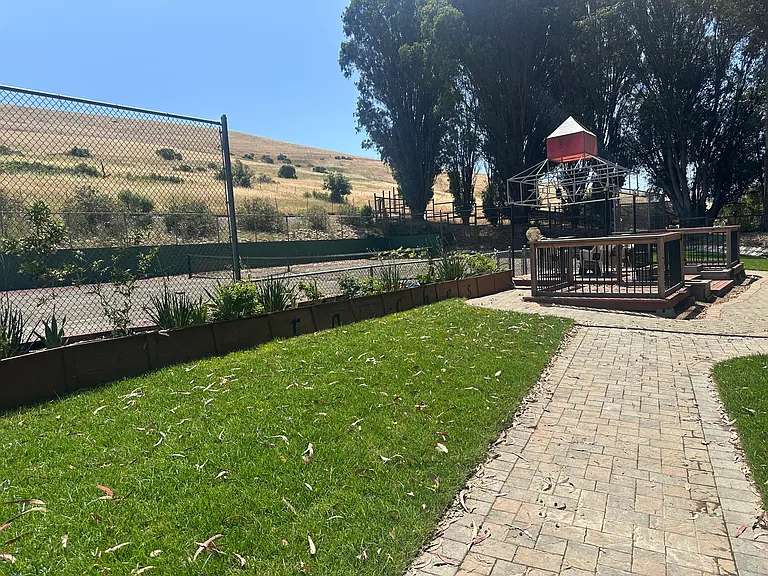 tennis court (far left) is now our pickleball court and 1/2 court basketball court