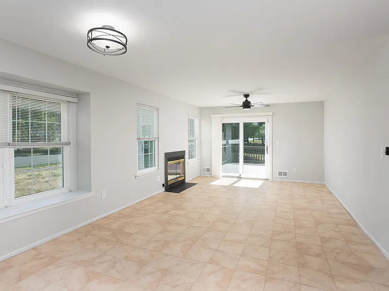 Living room and dining room