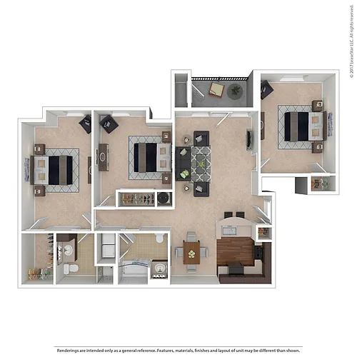 Floor plan 3 Bedroom Traditional