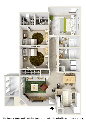 Floor plan 3 Bed 2 Bath