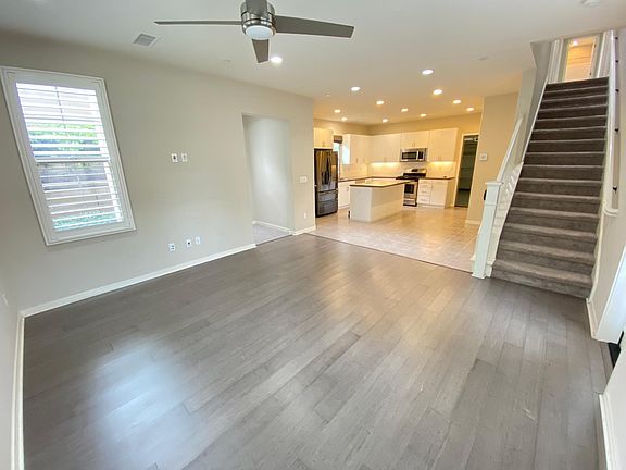 Living area with open Kitchen