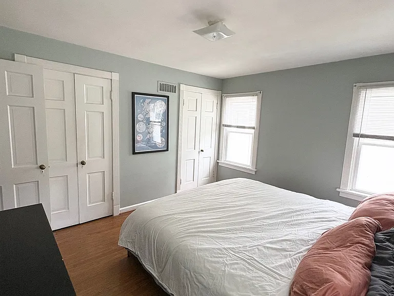 Double closets in primary bedroom