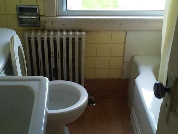 Bathroom off of bedroom.