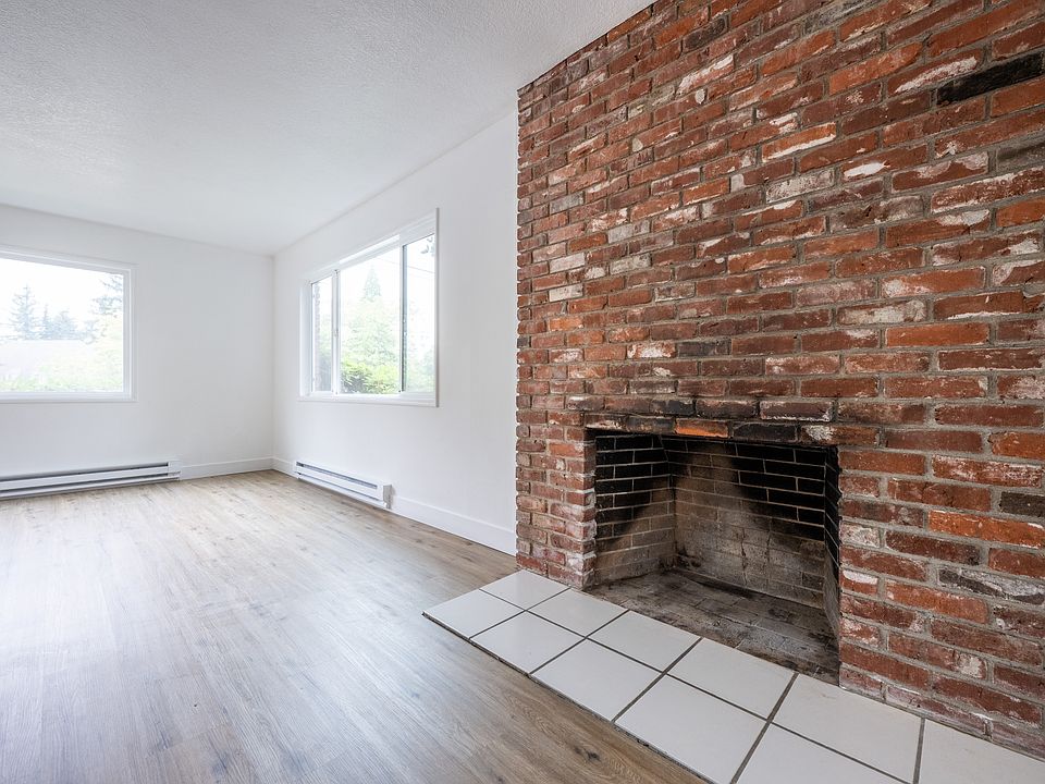 One of a kind, beautiful, and unique brick fireplace!
