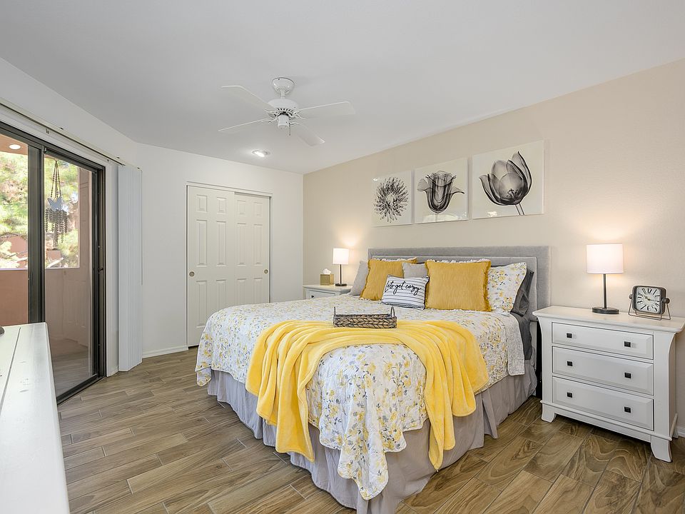 Large and comfortable bedroom with exit to private patio.