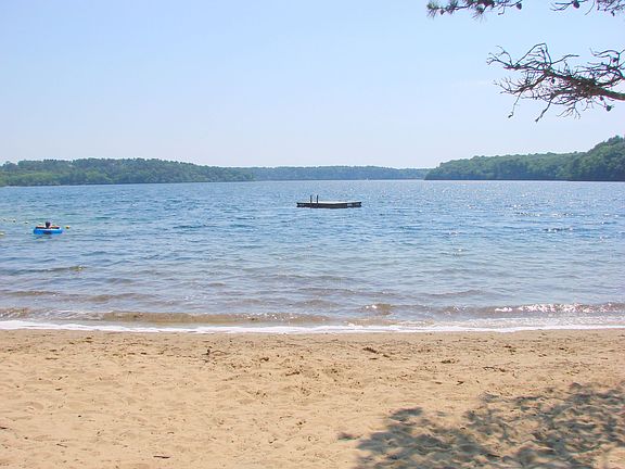 Private beach on Sheep Pond 