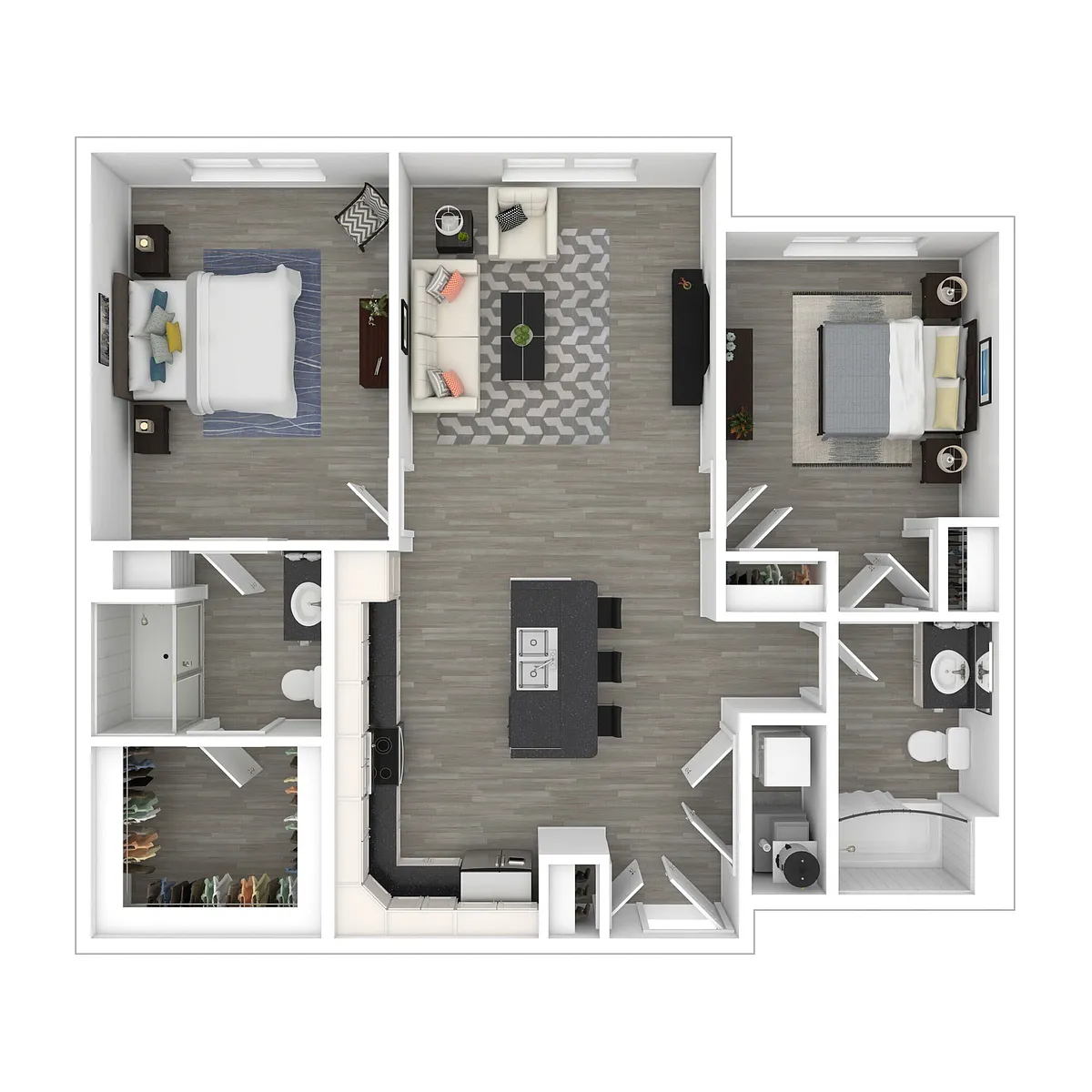 Floor plan 2 Bedroom (Income Guidelines)
