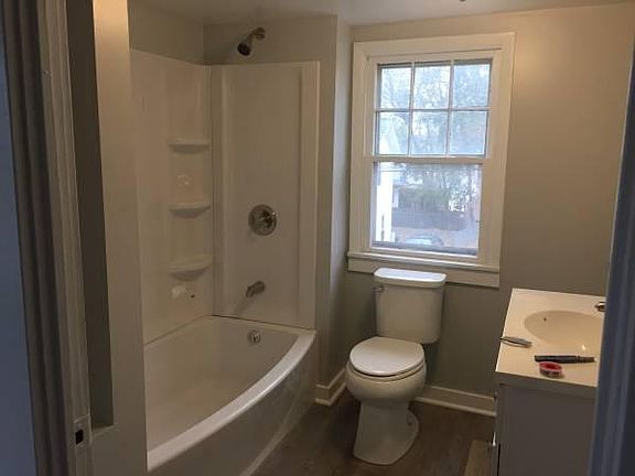 Modern bathrooms in all units