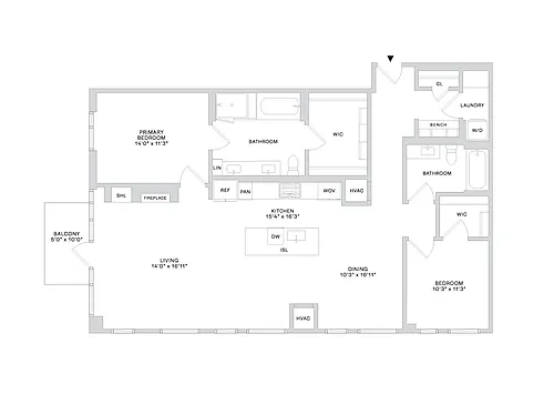 Floor plan PHC5 (2x2)