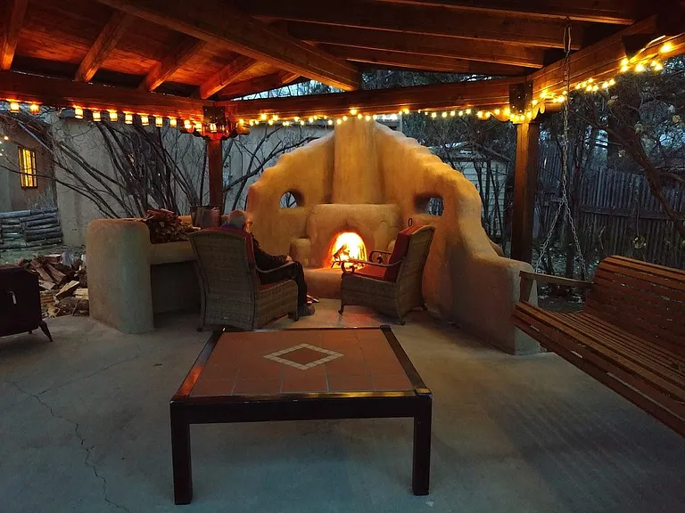 Fireplace in action