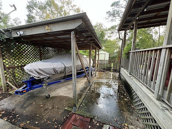 Covered parking area