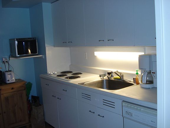 Bright white eat in kitchen