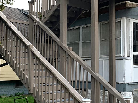 Steps leading to the second floor apartment and deck