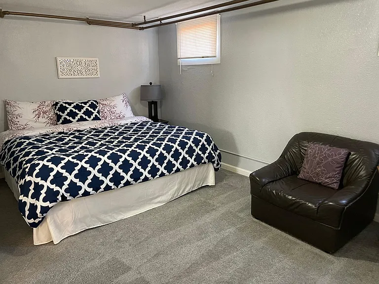 First bedroom w/large walk-in closet.