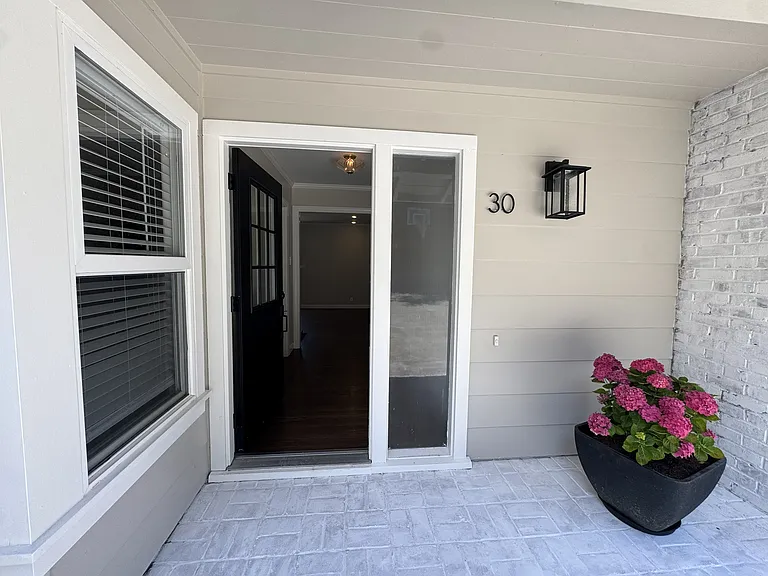 Front entrance is inviting.