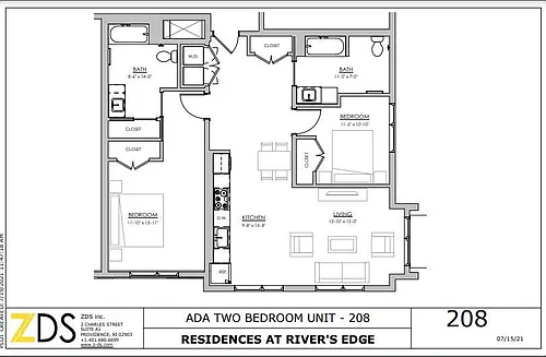 Floor plan 208 ADA