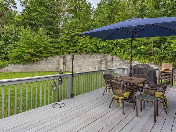 Back yard and deck