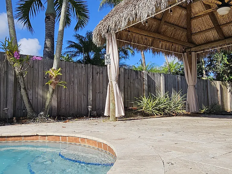 Private backyard oasis