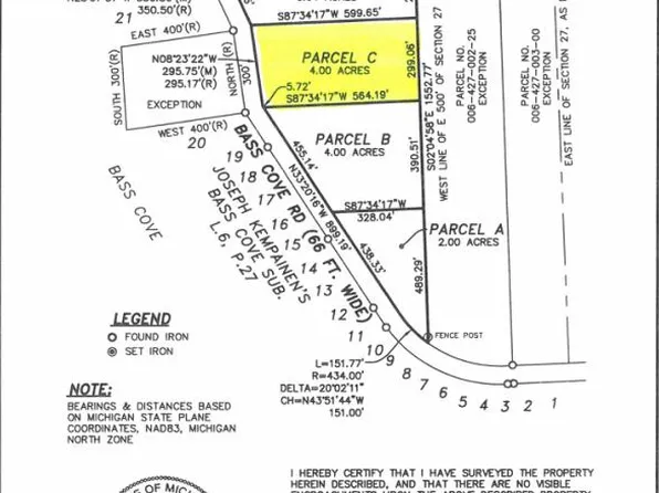 E Bass Cove Rd Parcel C, Drummond Island, MI 49726