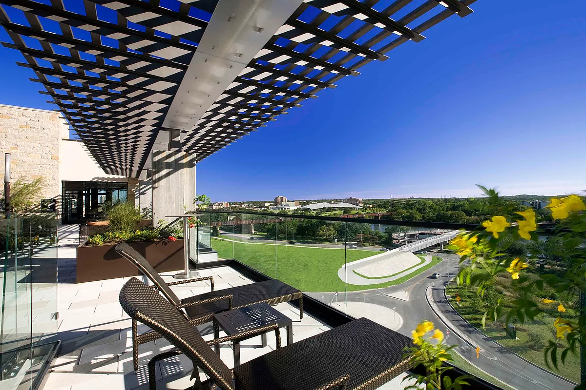 Rooftop view from pool - Gables Park Plaza