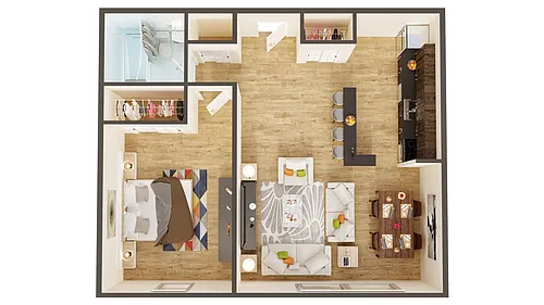 Floor plan 1br. Suite