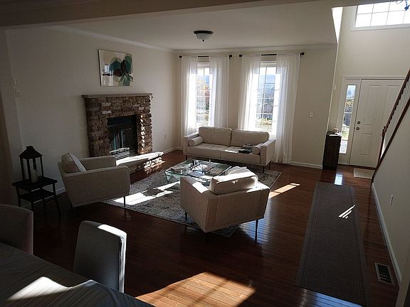Living room and dining area
