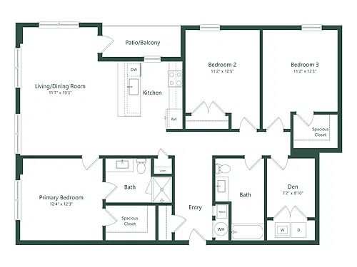 Floor plan 3A - 1