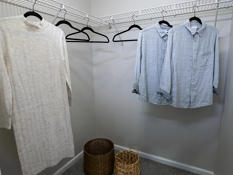 Our walk-in closets provide ample storage.